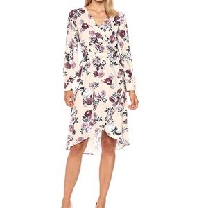 BOGO - Women Toulouse Long-sleeve Floral Print Wrap Dress